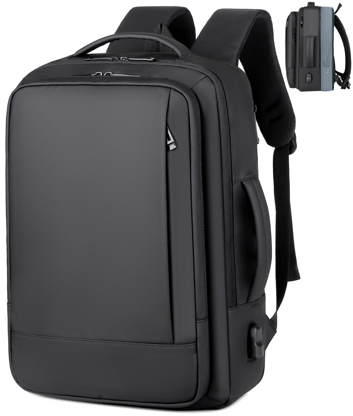 PALAY® Business Laptop Backpack PU Travel laptop Backpacks Expandable laptop Bag for Men PALAY® Business Laptop Backpack PU Travel laptop Backpacks Expandable laptop Bag for Men